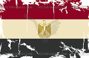 Egyptian grunge flag - vector image