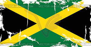 Jamaican grunge flag - vector clipart