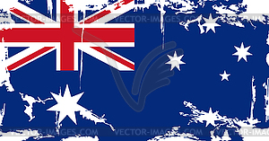 Australian grunge flag - vector clipart / vector image