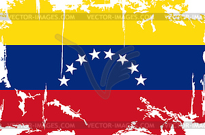 Venezuelan grunge flag - color vector clipart