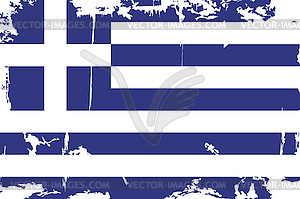 Greek grunge flag - vector clipart