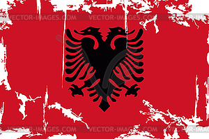 Albanian grunge flag - vector clip art