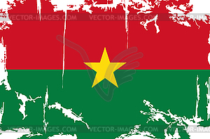 Burkina Faso grunge flag - vector clipart