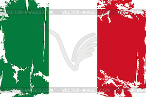 Итальянский флаг гранж - клипарт в векторном формате
