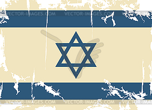 Israeli grunge flag - vector image