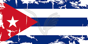 Cuban grunge flag - vector clipart
