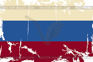 Russian grunge flag - vector EPS clipart