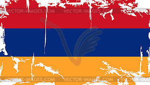 Armenian grunge flag - vector clipart / vector image