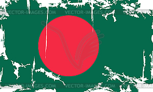 Bangladesh grunge flag - vector image