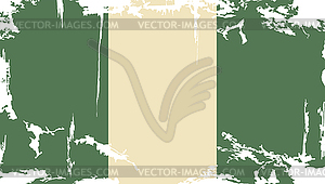 Nigerian grunge flag - color vector clipart