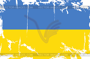 Ukrainian grunge flag - vector clip art