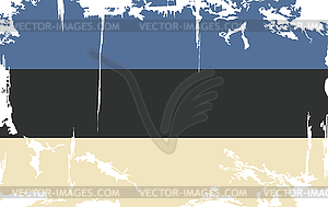 Флаг Эстонии гранж - графика в векторном формате