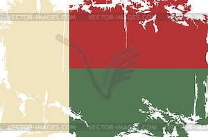 Madagascar grunge flag - royalty-free vector clipart