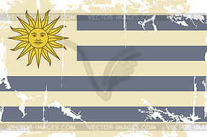 Uruguayan grunge flag - vector clipart