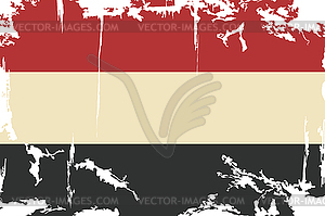 Yemen grunge flag - vector clip art