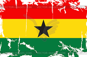 Ghana grunge flag - vector clipart / vector image