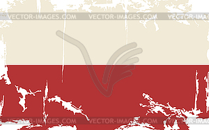 Polish grunge flag - vector clipart / vector image