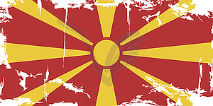 Macedonian grunge flag - vector image