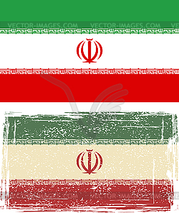 Iranian grunge flag - vector clipart