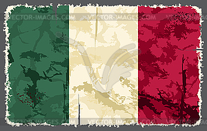 Italian grunge flag - vector clip art