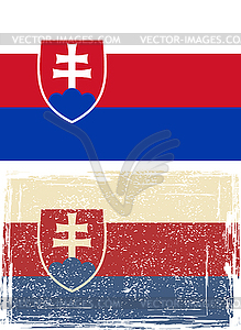 Slovakia grunge flag - vector clip art