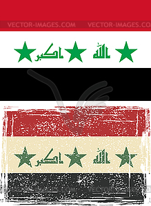 Iraq grunge flag - vector clipart