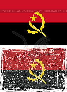 Angolan grunge flag - stock vector clipart