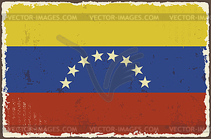 Venezuelan grunge flag - royalty-free vector clipart