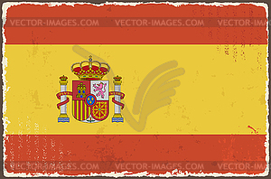 Spanish grunge flag - vector clipart