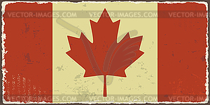 Canadian grunge flag - vector image