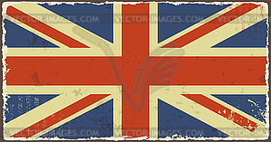 British grunge flags - vector clip art