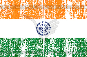 Indian grunge flag.  - royalty-free vector clipart