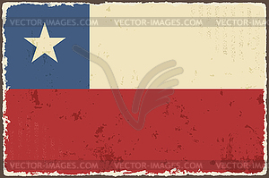 Chile grunge flag - vector clip art