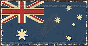 Australian grunge flag - vector image