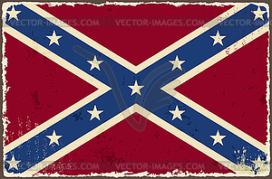 Confederate grunge flag - color vector clipart