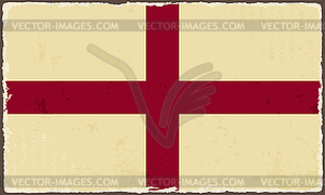 English grunge flag - vector image
