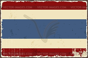 Thai grunge flag - vector clipart