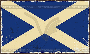 Scottish grunge flag - vector image