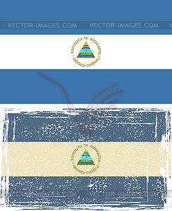 Nicaraguan grunge flag - vector image