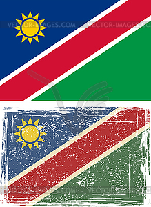 Namibia grunge flag.  - vector clip art
