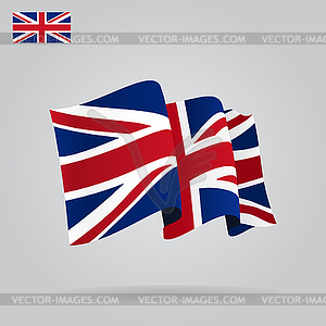 british flag waving clipart