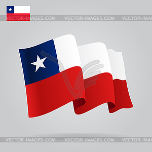 Плоские и размахивая Чили Отметить - векторное изображение клипарта
