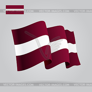 Background with waving Latvian Flag - royalty-free vector image