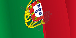Background with waving Portuguese Flag - vector image