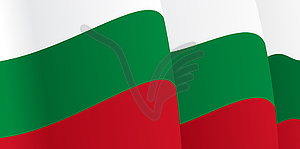 Background with waving Bulgarian Flag - vector image