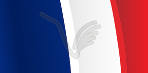 Background with waving French Flag - vector image