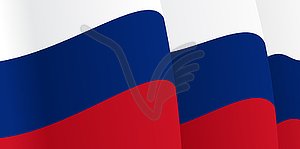 Background with waving Russian Flag - stock vector clipart