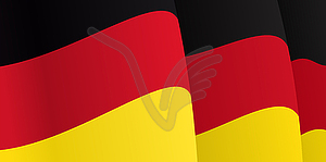 Background with waving German Flag - vector clip art