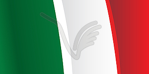 Background with waving Italian Flag - vector image