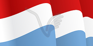 Background with waving Luxembourg Flag - vector clipart